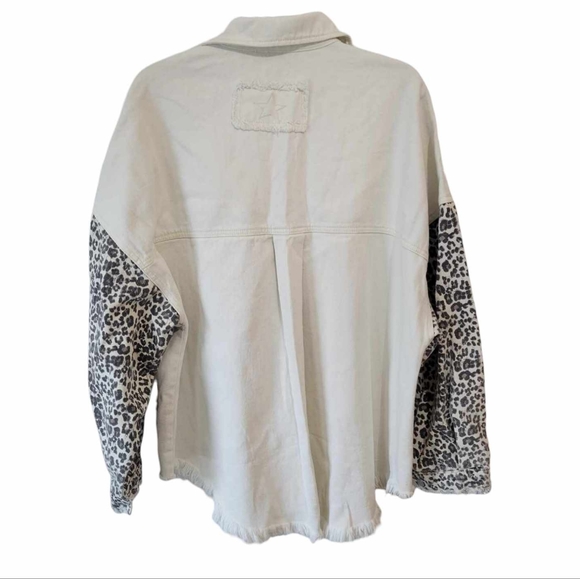 POL Distressed White Animal Print Jacket Size M - Picture 3 of 8